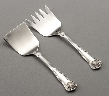 Boxed Antique Miniature Silver Pastry Servers - Asprey London